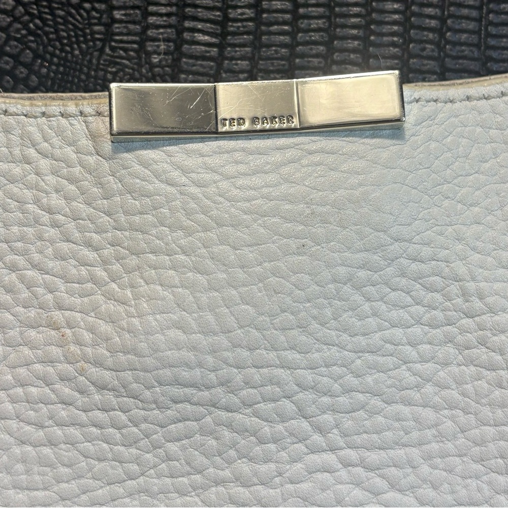 White Leather Ted Baker Crossbody Purse - Picture 5 of 11